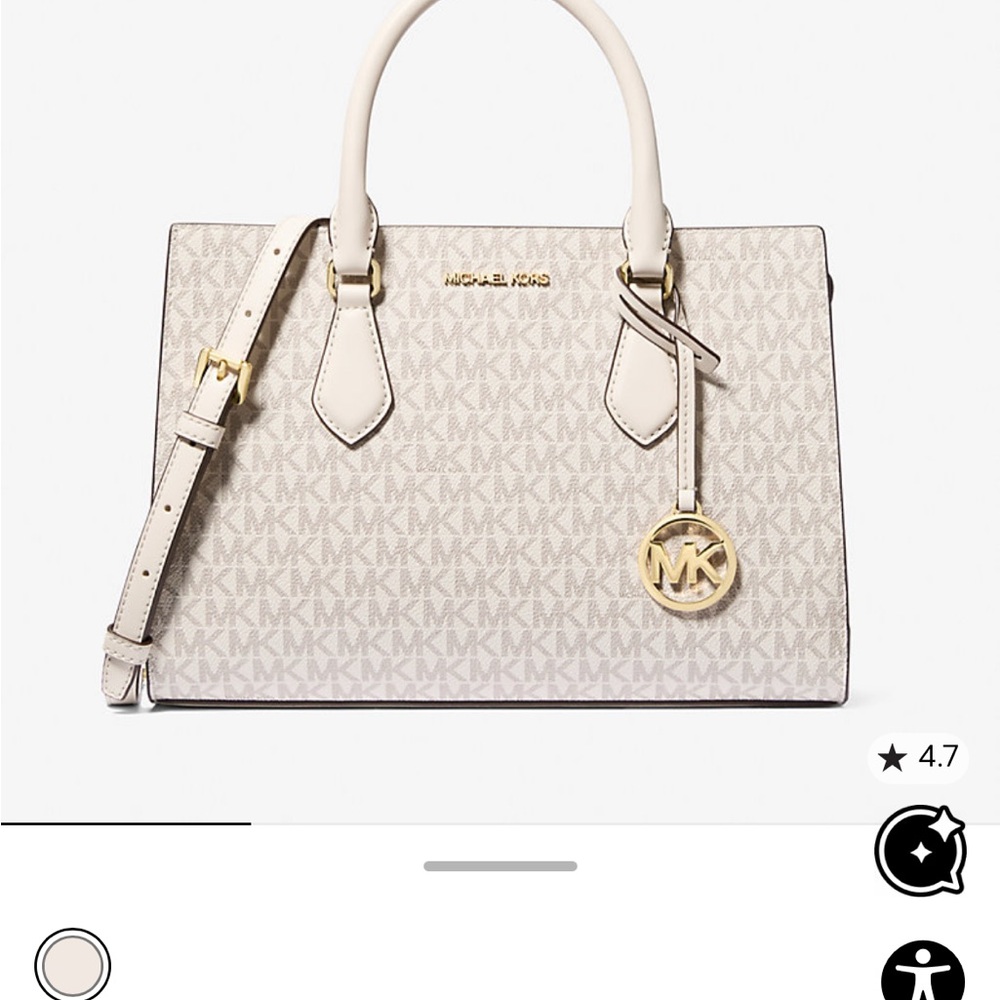 Michael Kors Cream Signature Satchel